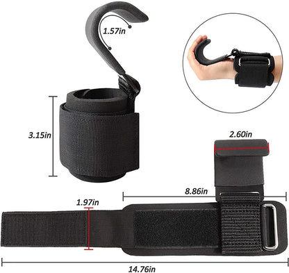 Weightlifting Hook Grips met Polsbanden – Fitness Trek- en Hefriemen