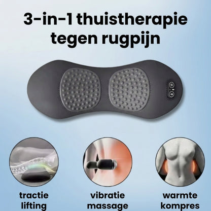 Emeka 3-in-1 Elektrisch Lendensteunkussen – Verstelbare Rugmassage met Warmte